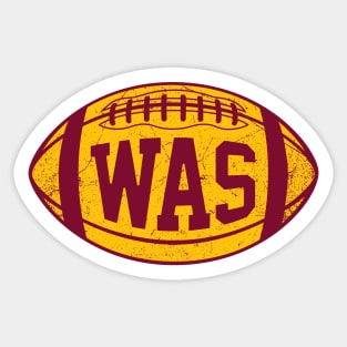 WAS Retro Football - Burgundy Sticker